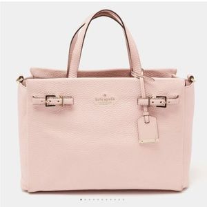 Kate Spade Holden Street "Lanie" satchel tote bag pink leather with strap $269